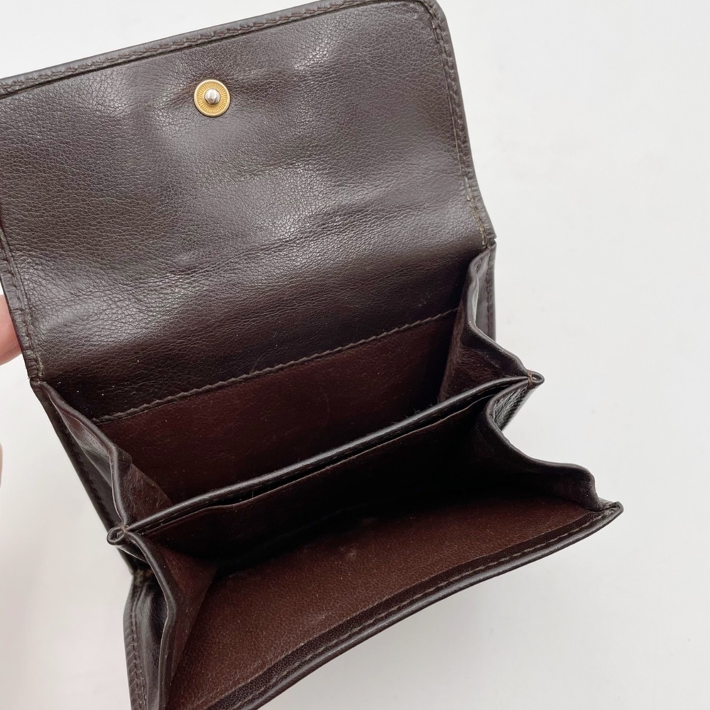 Vintage Gucci Bamboo Leather Brown Bifold Wallet - Picture 10 of 11